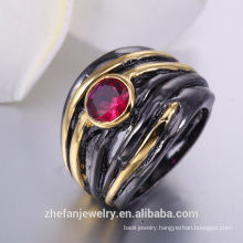 Wholesale alibaba ring black plating finger rotating rings